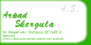 arpad skergula business card